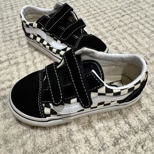 Vans Kids Black and White Checkered Sneakers